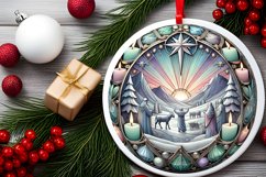 Round Christmas Ornament Sublimation|Clipart Product Image 2