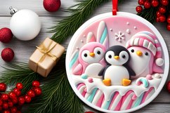 Round Christmas Ornament Sublimation|Clipart Product Image 1