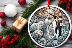 Round Christmas Ornament Sublimation|Clipart Product Image 2