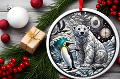 Round Christmass Ornament PNG Product Image 2