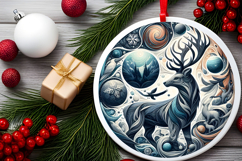 Round Christmass Ornament PNG Product Image 2