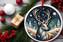 Round Christmas Ornament Sublimation|Clipart Product Image 2