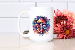 Colorful Watercolor Magical Celestial Mushroom Splashes Product Image 2
