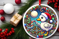 Round Christmas Ornament Sublimation|Clipart Product Image 2