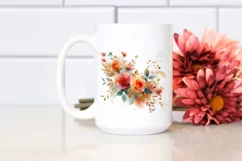 Colorful Orange Roses with Gold PNG Product Image 2