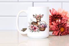 Detailed Boho Cute Baby Deer with Azalea Bouquet | Product Image 2