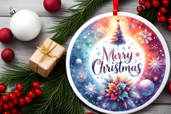 Round Christmas Ornament Sublimation|Clipart Product Image 2