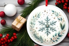 Round Christmas Ornament Sublimation|Clipart Product Image 2