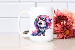 Cute Unicorn Posing, Cool Haircut PNG Product Image 2
