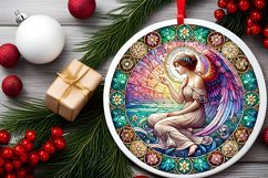Round Christmass Ornament PNG Product Image 2