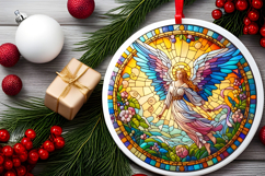 Round Christmass Ornament PNG Product Image 2
