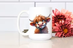 Expressive Funny Highland Cow PNG Product Image 2