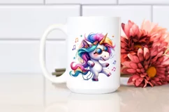 Dancing Cute Unicorn Clipart, Transparent PNG Product Image 2