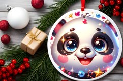 Shiny Christmas Face Round Panda Product Image 2