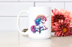 Baby Unicorn on Pole, Unique PNG Product Image 2