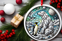 Round Christmass Ornament PNG Product Image 2