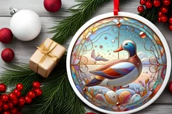 Round Christmas Ornament Sublimation|Clipart Product Image 2