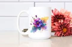 Watercolor Luxury Flower Splash Clipart Product Image 2
