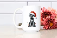 Cute Dog with Santa Hat, Summer PNG Product Image 2