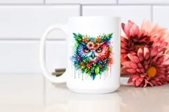 Owl with Flower Body PNG Product Image 2