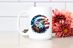Detailed Watercolor Patriotic Bald Eagle | Clipart Product Image 2
