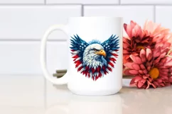 Detailed Watercolor Patriotic Bald Eagle | Clipart Product Image 2