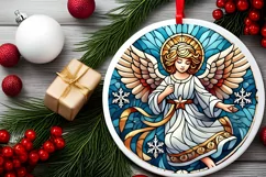 Round Christmas Ornament Sublimation|Clipart Product Image 2