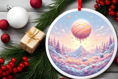 Pastell Molten Candy Christmass Scene PNG Product Image 2