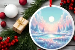 Pastell Christmass Scene Molten Candy PNG Product Image 2