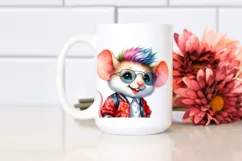 Cute Baby Mouse Posing, Cool Haircut PNG Product Image 2