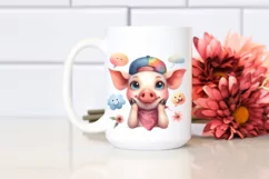 Pig Goat Bandana Quirky Teeth | Clipart Product Image 2