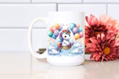 Whimsical Baby Unicorn with Balloons Product Image 2
