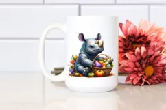 Baby Rhino Autumn Vegetables Clipart Product Image 2