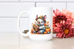 Baby Rhino Autumn Vegetables Clipart Product Image 2
