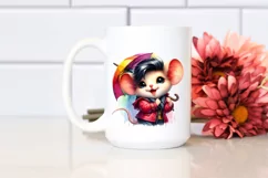 Posing Baby Mouse with Raincoat, High-Res PNG Product Image 2