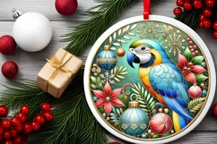 Round Christmas Ornament Sublimation|Clipart Product Image 1