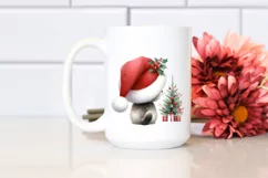 Cute Cat with Santa Hat, Transparent PNG Product Image 2