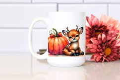 Cute Elk with Pumpkins | Sublimation | Clipart Product Image 2
