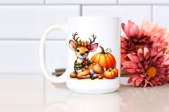 Cute Elk with Pumpkins | Sublimation | Clipart Product Image 2