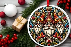 Round Christmas Ornament Sublimation|Clipart Product Image 2