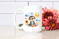 Cute Baby Otter Clipart Product Image 2