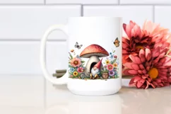 Colorful Gnome House with Rainbow and Flowers | Clipart Product Image 2