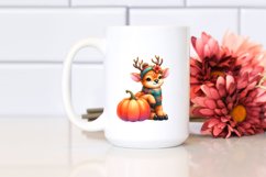 Cute Elk with Pumpkins | Sublimation | Clipart Product Image 2
