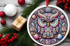 Round Christmas Ornament Sublimation|Clipart Product Image 2