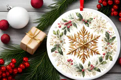 Round Christmass Ornament PNG Product Image 2