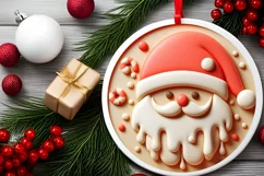 Round Christmas Ornament Sublimation|Clipart Product Image 1