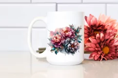 Abstract Watercolor Peonies Made of Shiny Material | Product Image 2