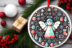 Round Christmas Ornament Sublimation|Clipart Product Image 2