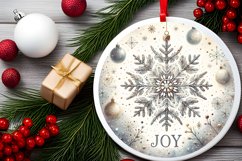 Round Christmas Ornament Sublimation|Clipart Product Image 2