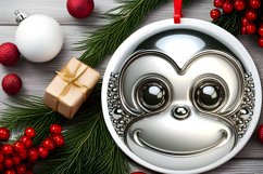 Shiny Christmas Face Round Monkey Product Image 2